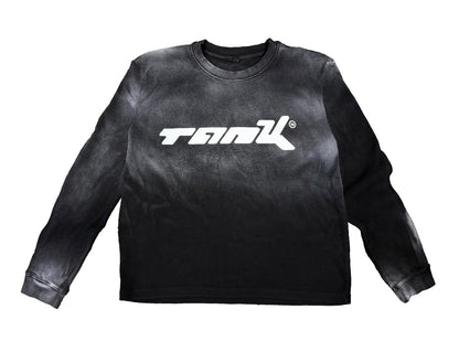 TANK Sun Faded Waffle Knit Thermal Crewneck