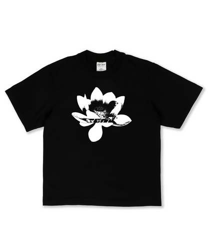 Black Cropped TANK Lotus Tee