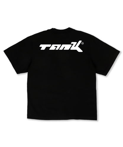 Black Cropped TANK Lotus Tee