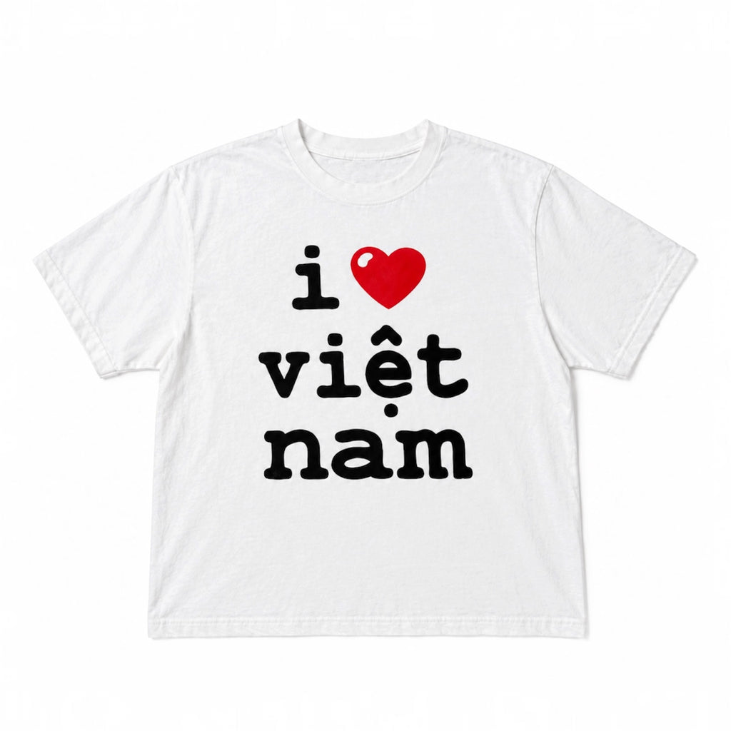 A01 i heart vietnam (I Love Vietnam) Cropped Boxy Tee