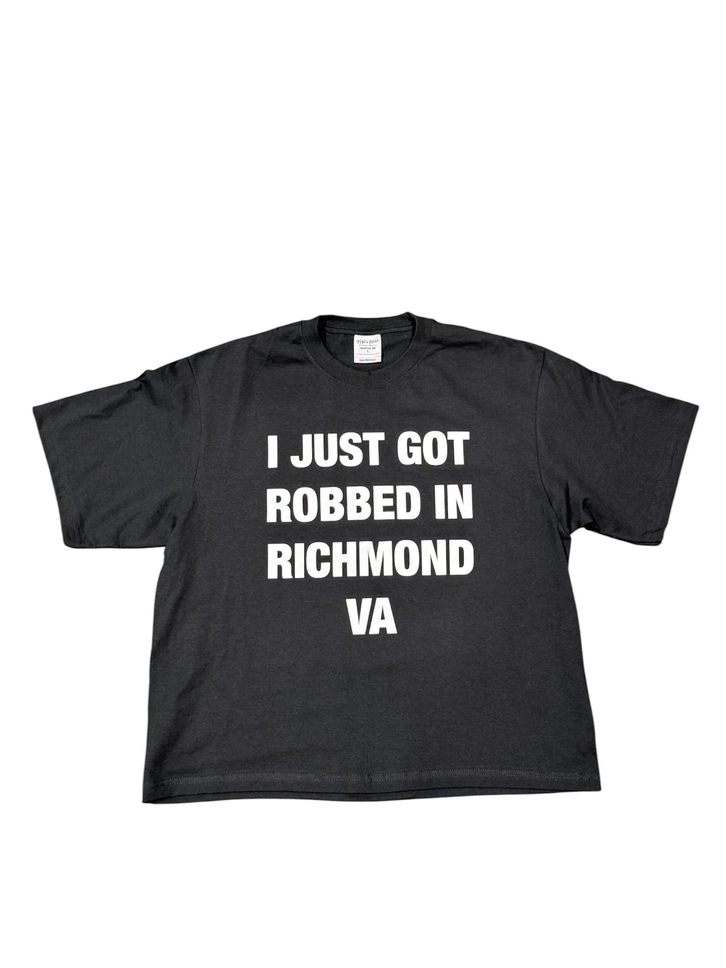 02 I JUST GOT ROBBED IN RICHMOND VA BOXY TEE  (Black) Boxy Tee