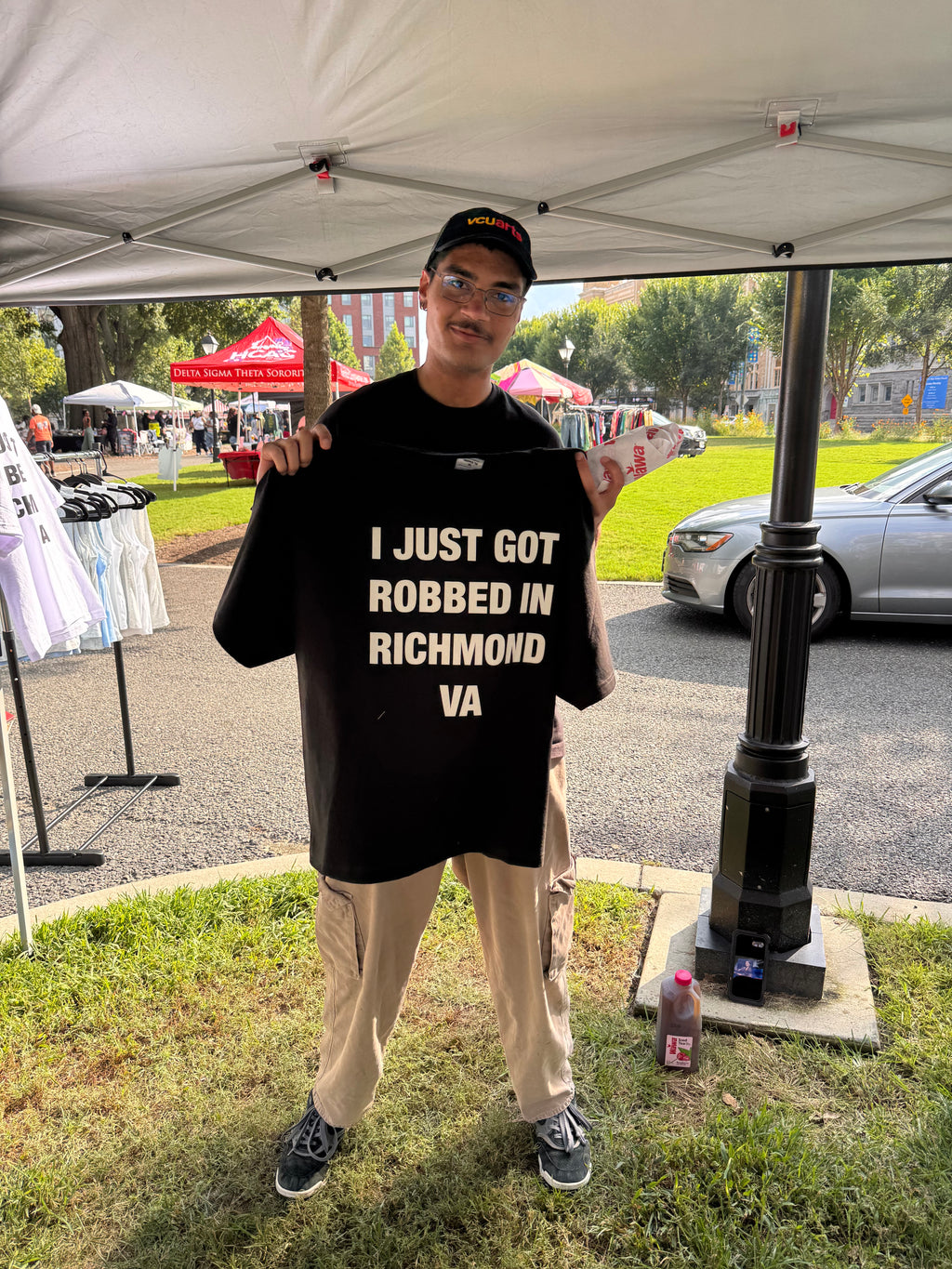 01 I JUST ROBBED IN RICHMOND VA BOXY TEE