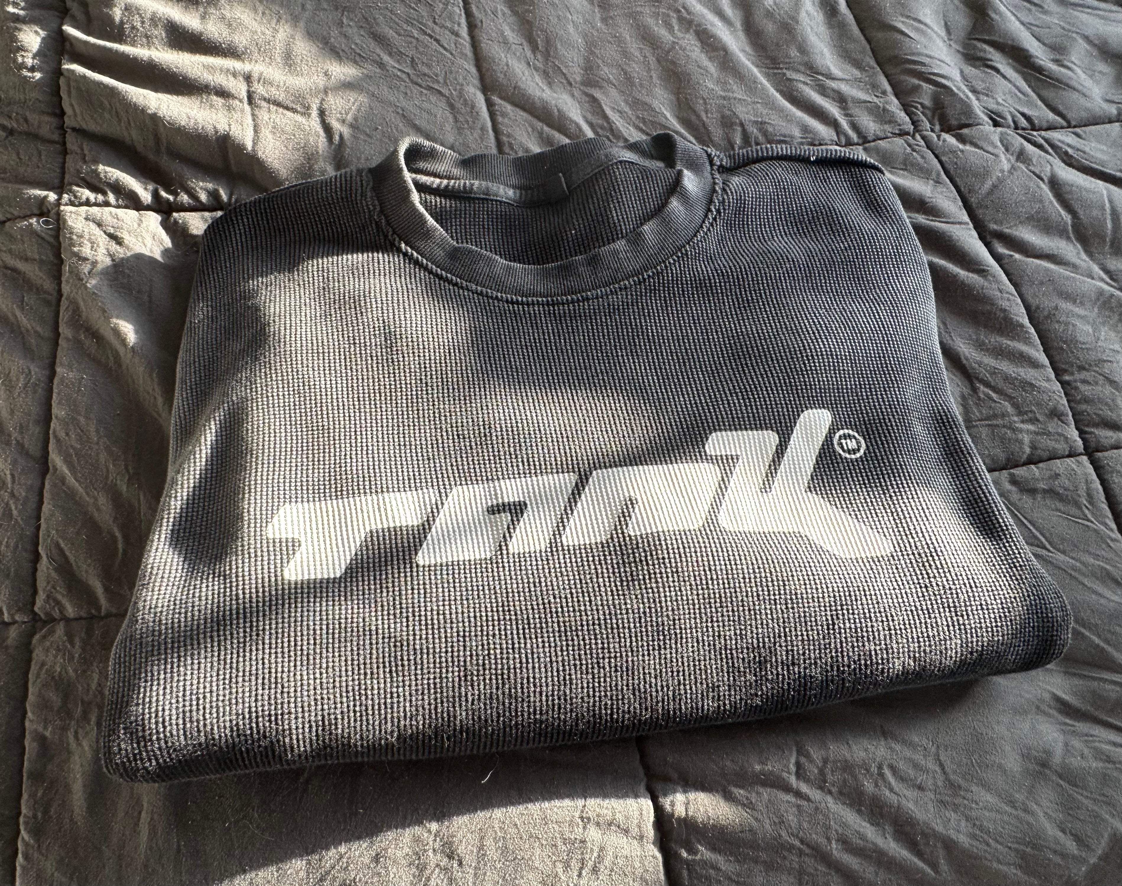 TANK Sun Faded Waffle Knit Thermal Crewneck